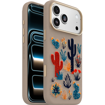 iPhone 17 Pro Max Symmetry Series Cactus Leather Embroidery Case